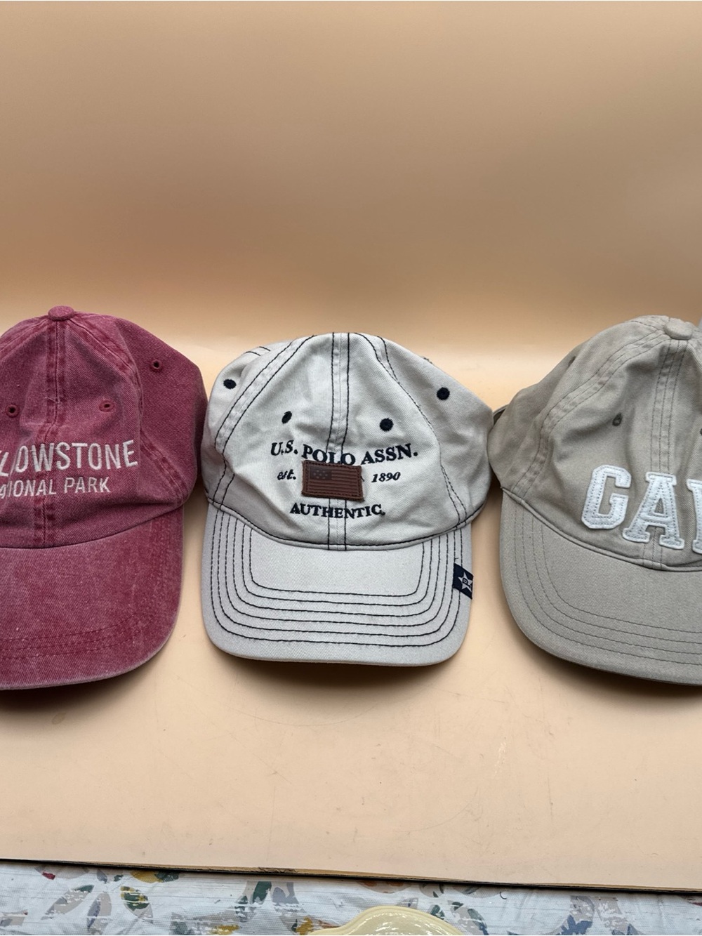 U.S. Polo Assn. Light Beige Embroidered Logo Baseball Cap